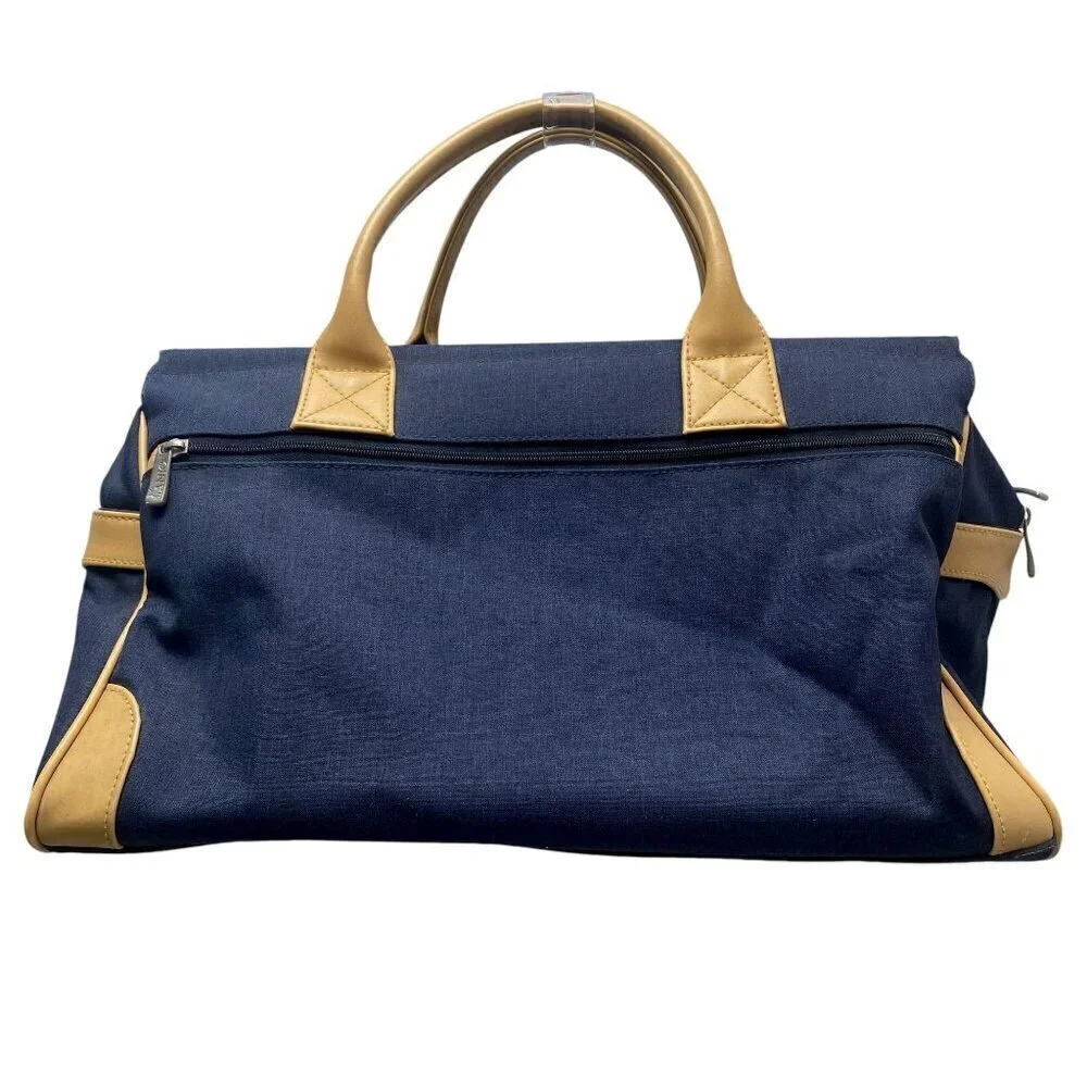 Luxury Golf Duffle Bag Navy Blue Duffle Embroidered Crest by Tags Lanig